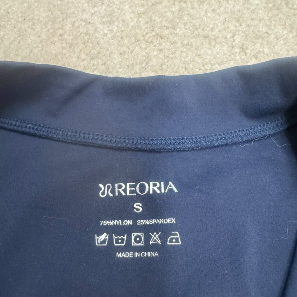 REORIA Navy Blue Long Sleeve Half Zip Bodycon Dress Size S - EUC - Picture 2 of 3